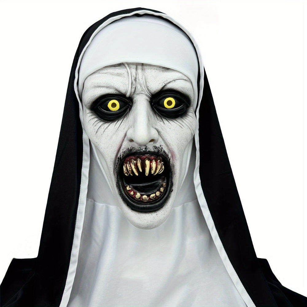 Mask Halloween Costumes Female Nun Latex