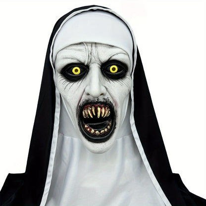Mask Halloween Costumes Female Nun Latex