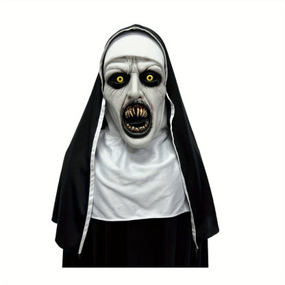 Mask Halloween Costumes Female Nun Latex