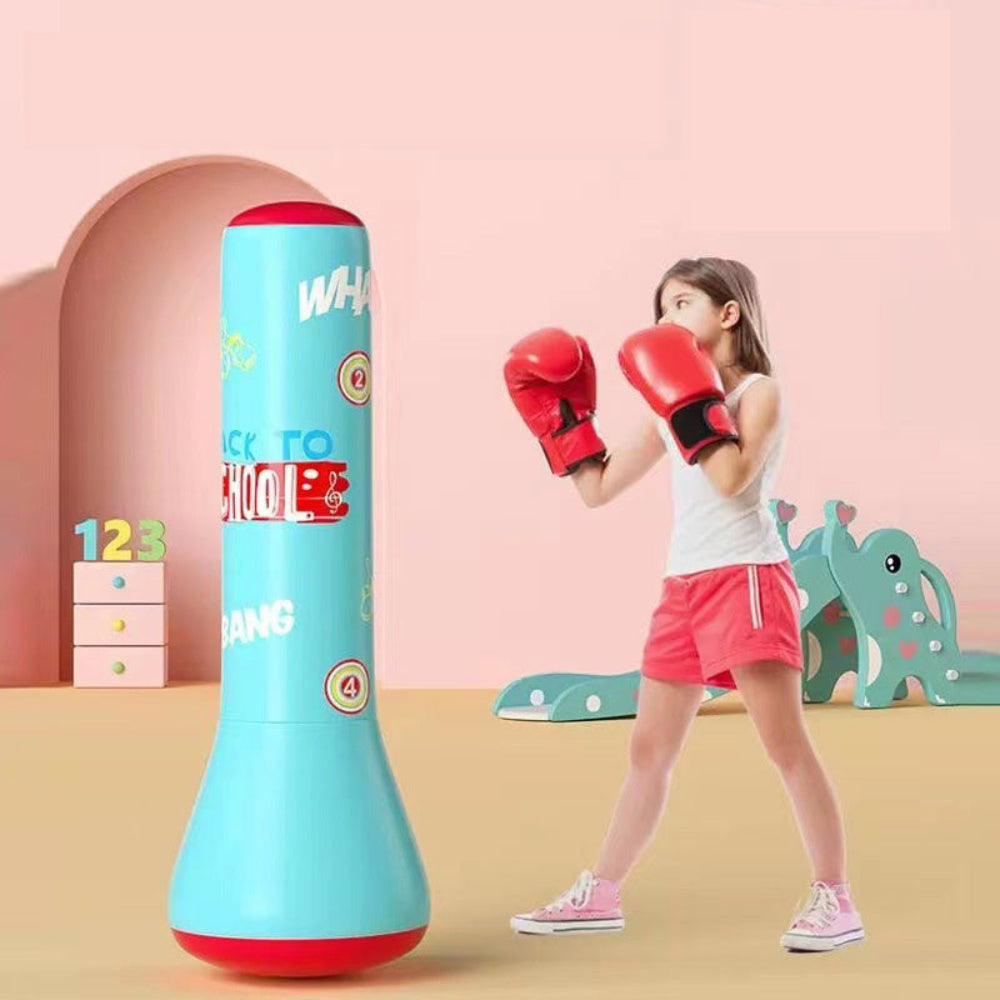 Giocattolo Gonfiabile da Boxe Base Stabile con Pompa per Bambini