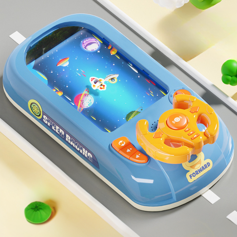 Carros de juguete para niños consola interactiva de carreras con volante