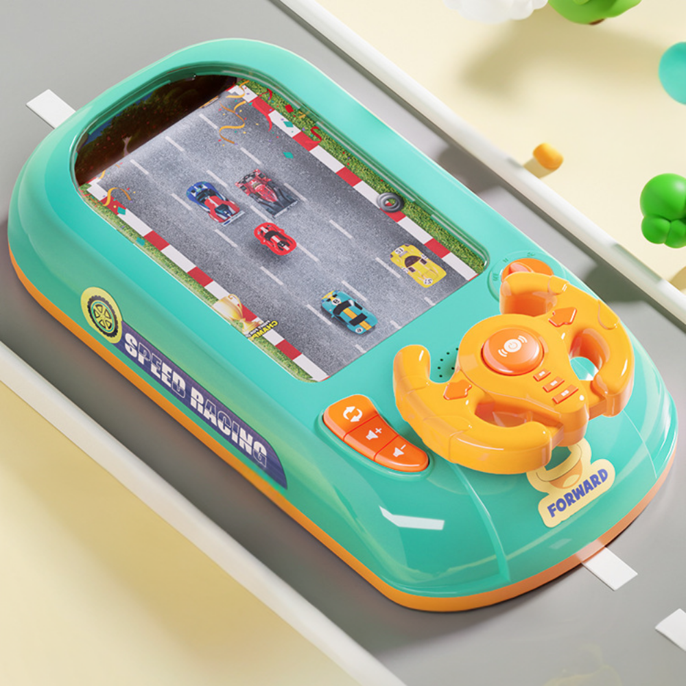Carros de juguete para niños consola interactiva de carreras con volante
