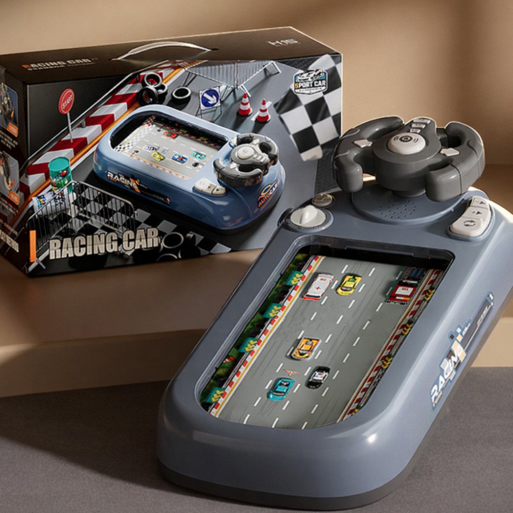 Carros de juguete para niños consola interactiva de carreras con volante