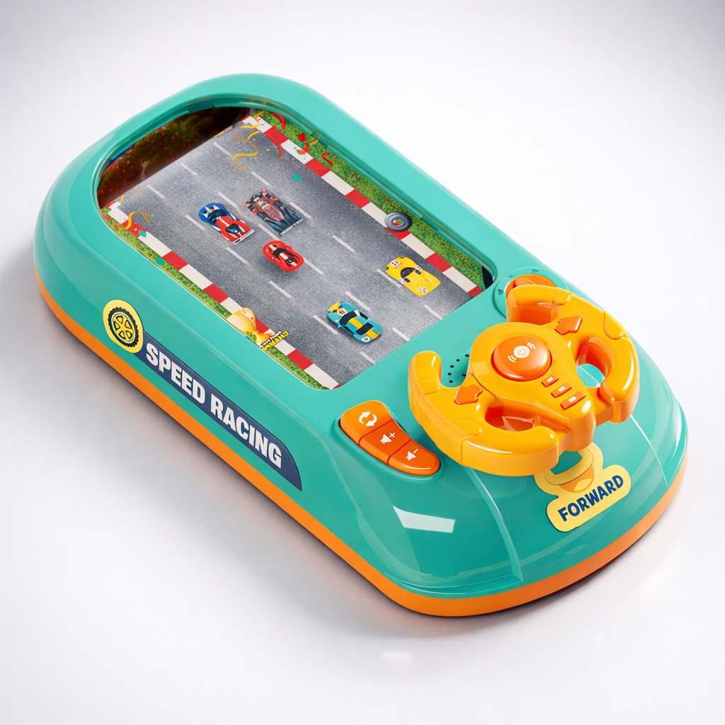 Carros de juguete para niños consola interactiva de carreras con volante