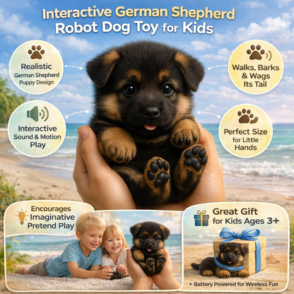 Interactive Robot Dog Toy for Kids - German Shepherd Electronic Pet