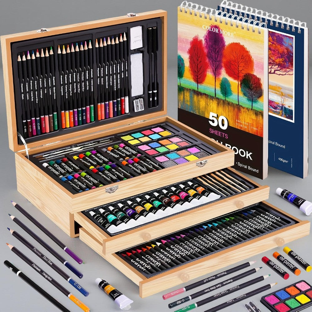 Künstlerbedarf Kinder Zeichnen Holzset Kreativ