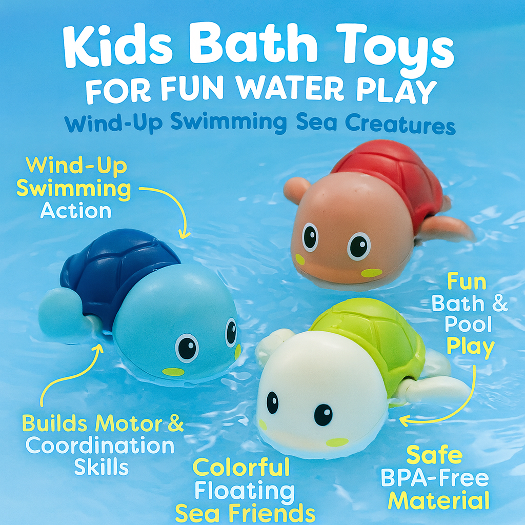 Kids Bath Toys Floating Wind Up Swimming Sea Creatures