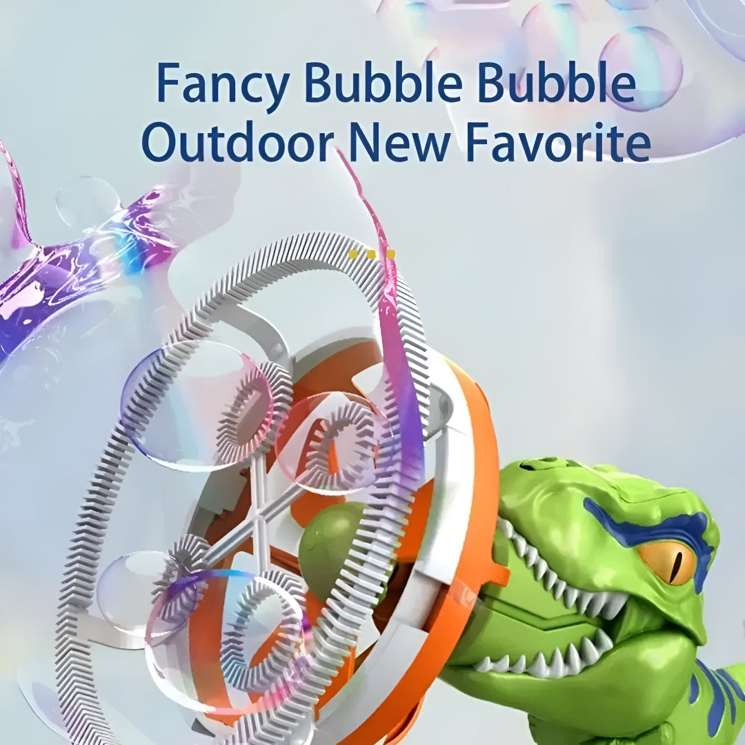 Kids Bubble Machine Blower Gun Dinosaur Party Play Toy