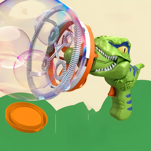 Kids Bubble Machine Blower Gun Dinosaur Party Play Toy