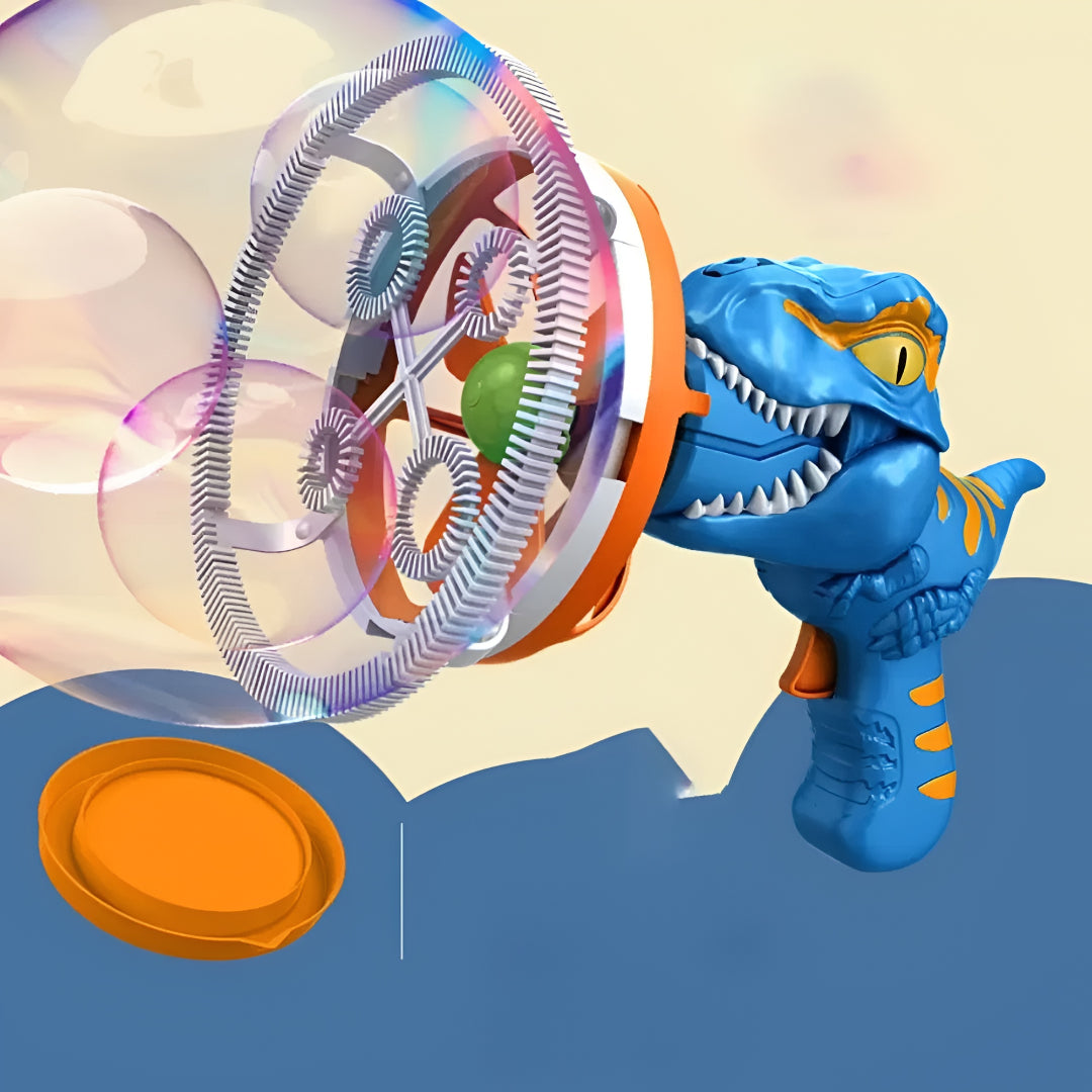 Kids Bubble Machine Blower Gun Dinosaur Party Play Toy