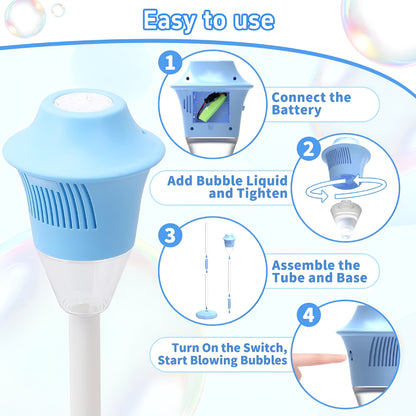 Kids Bubble Machine Bubble Maker Stand Party Toy