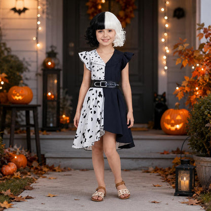 Kids Costume Dress Villain Cosplay Party Outfit