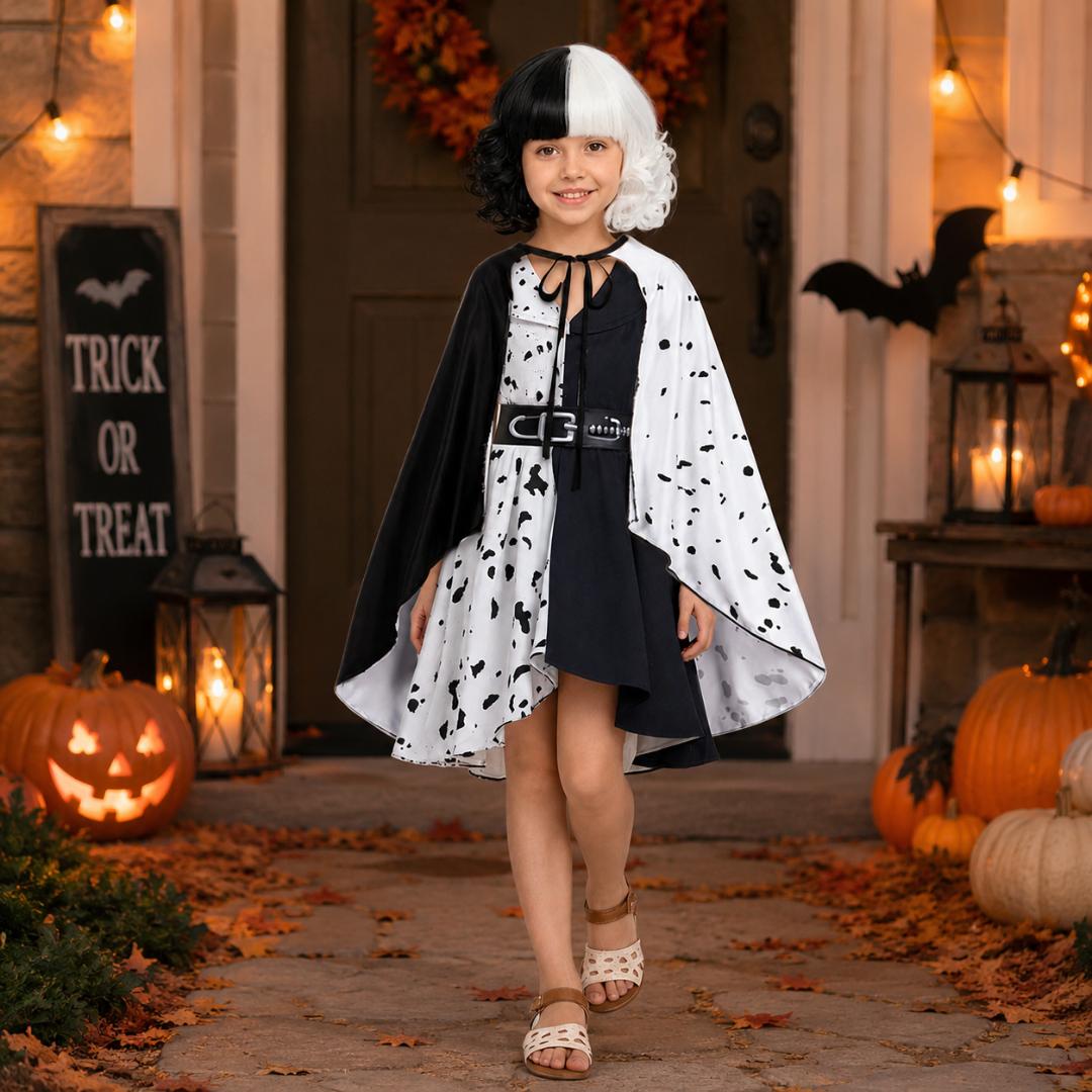 Kids Costume Dress Villain Cosplay Party Outfit