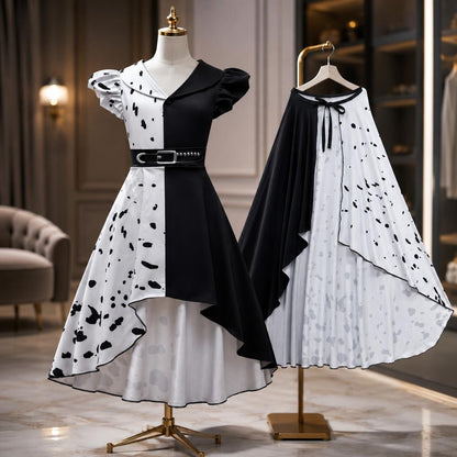 Kids Costume Dress Villain Cosplay Party Outfit