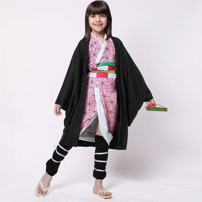 Kids Costume Kimono Outfit Set Dress Up Party Wear