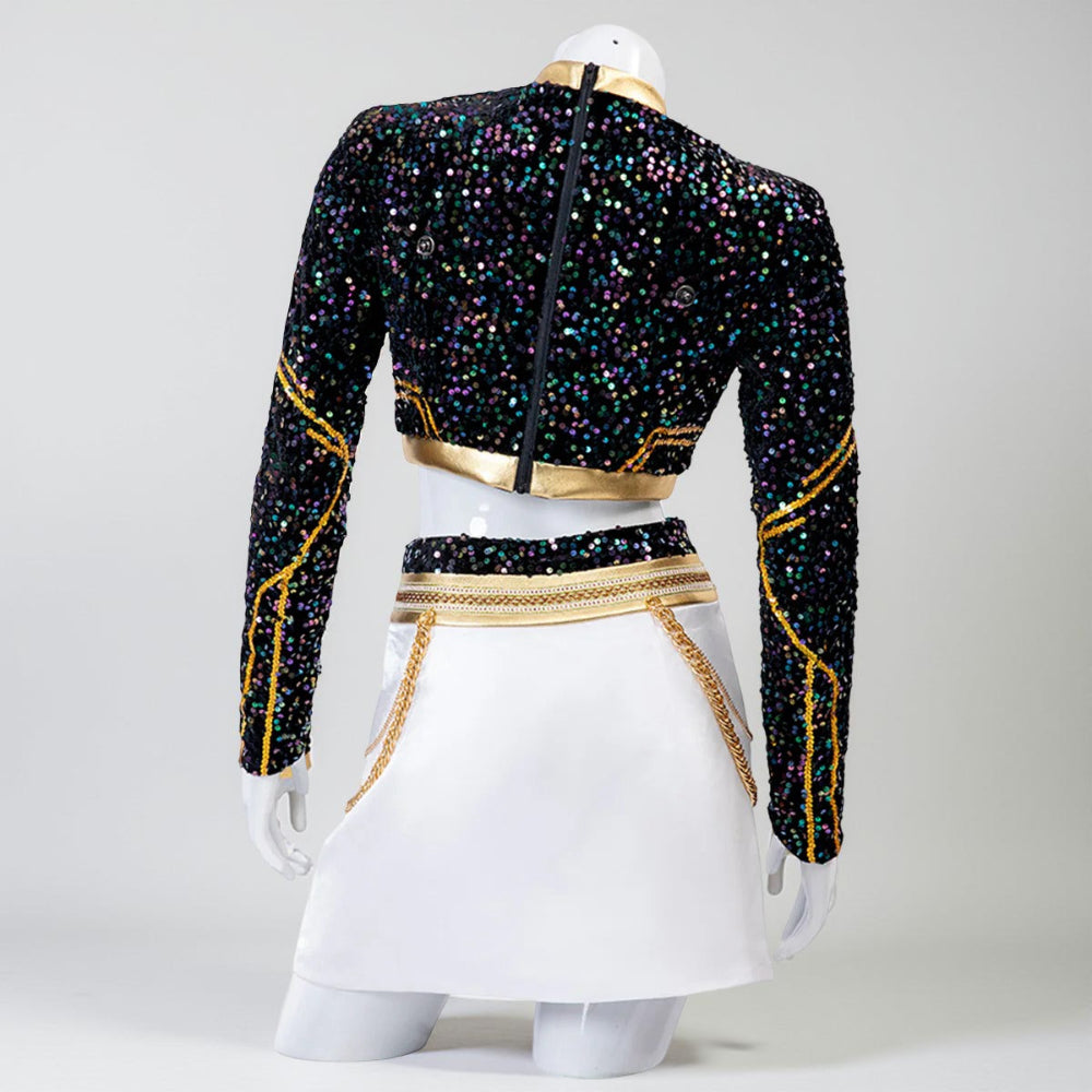 Kids Costume Pop Star Style Top Skirt Set