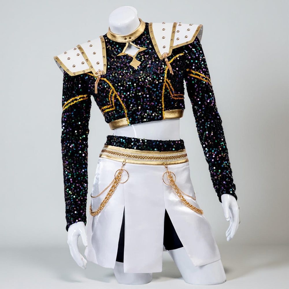 Kids Costume Pop Star Style Top Skirt Set