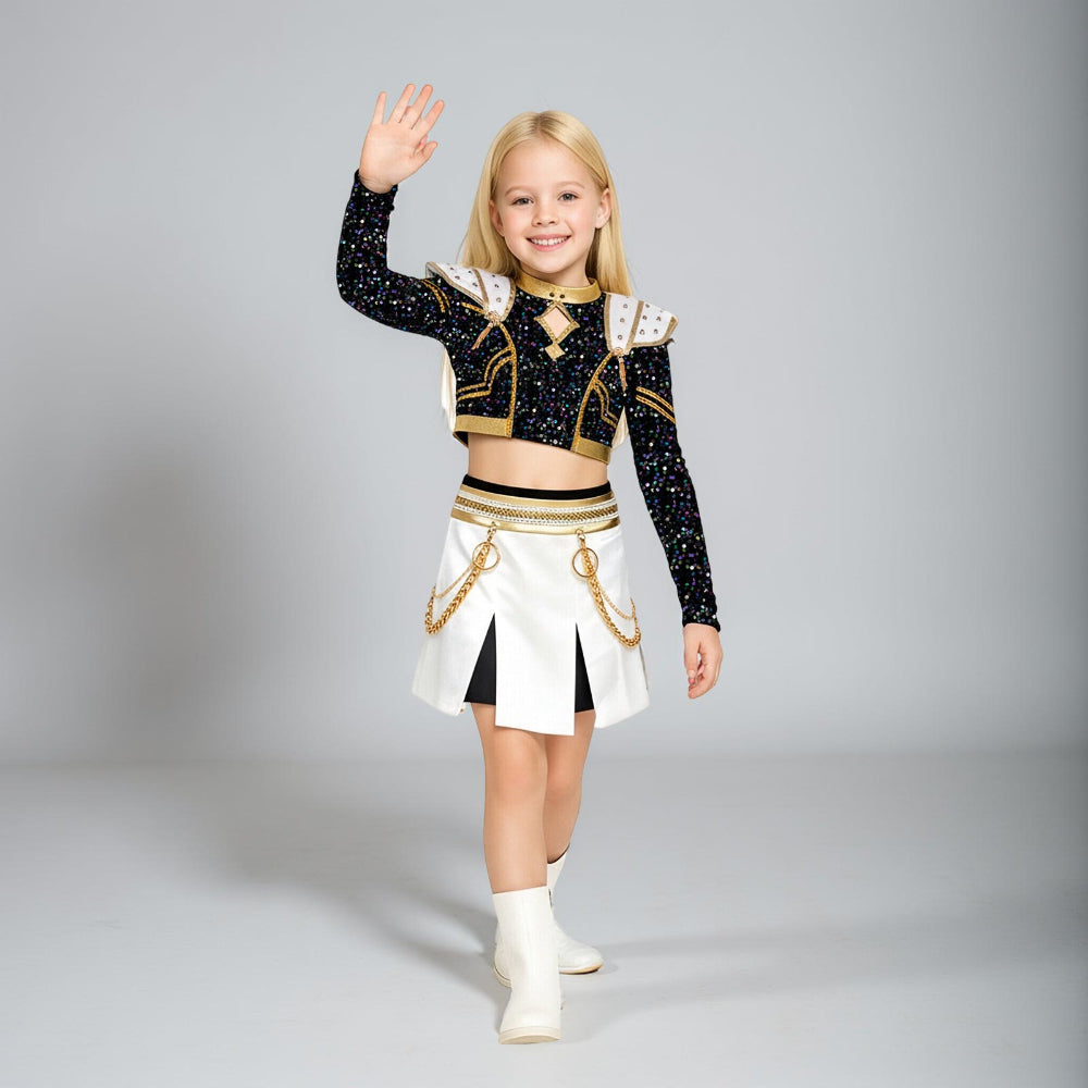 Kids Costume Pop Star Style Top Skirt Set