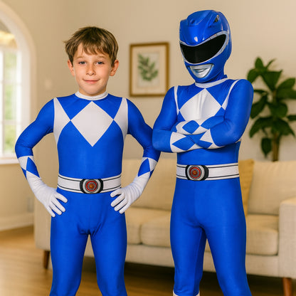 Costume Bambini Stile Ranger Tuta Muscolare Maschera