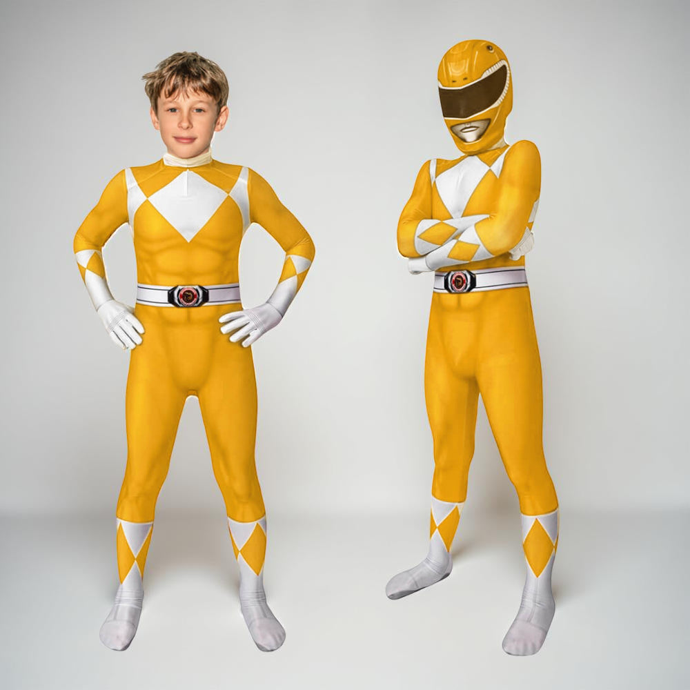 Costume Bambini Stile Ranger Tuta Muscolare Maschera