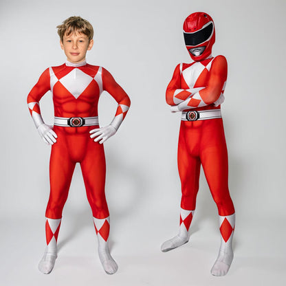 Costume Bambini Stile Ranger Tuta Muscolare Maschera
