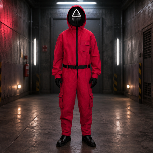 Kids Costume Set Guard Cosplay Jumpsuit Mask Outfit