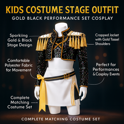 Kids Costume Stage Outfit Performance Set Cosplay