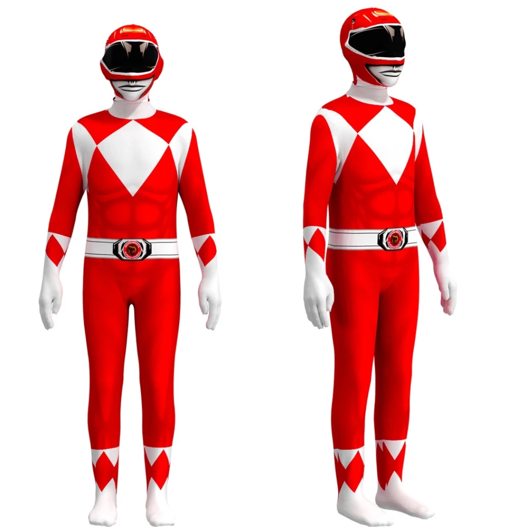 Kids Costume Superhero Jumpsuit Muscle Print Outfit Set