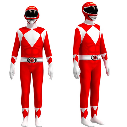 Kids Costume Superhero Jumpsuit Muscle Print Outfit Set