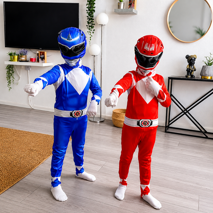 Kids Costume Superhero Jumpsuit Muscle Print Outfit Set