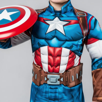 Kids Costume Superhero Patriotic Muscle Outfit