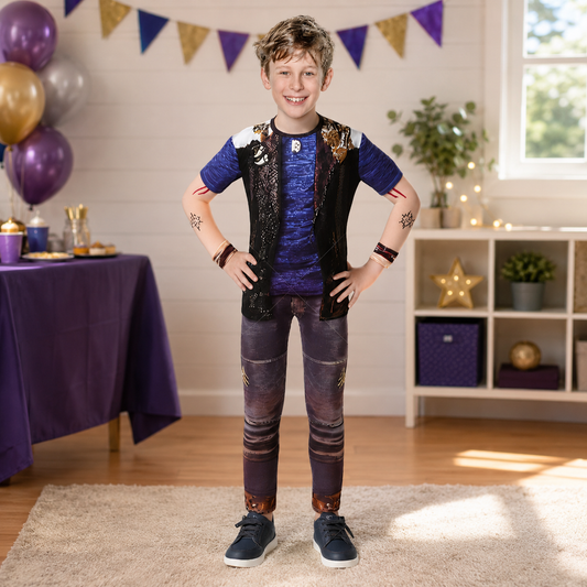 Kids Costume Zombie Cosplay Jumpsuit Dress Up Outfit