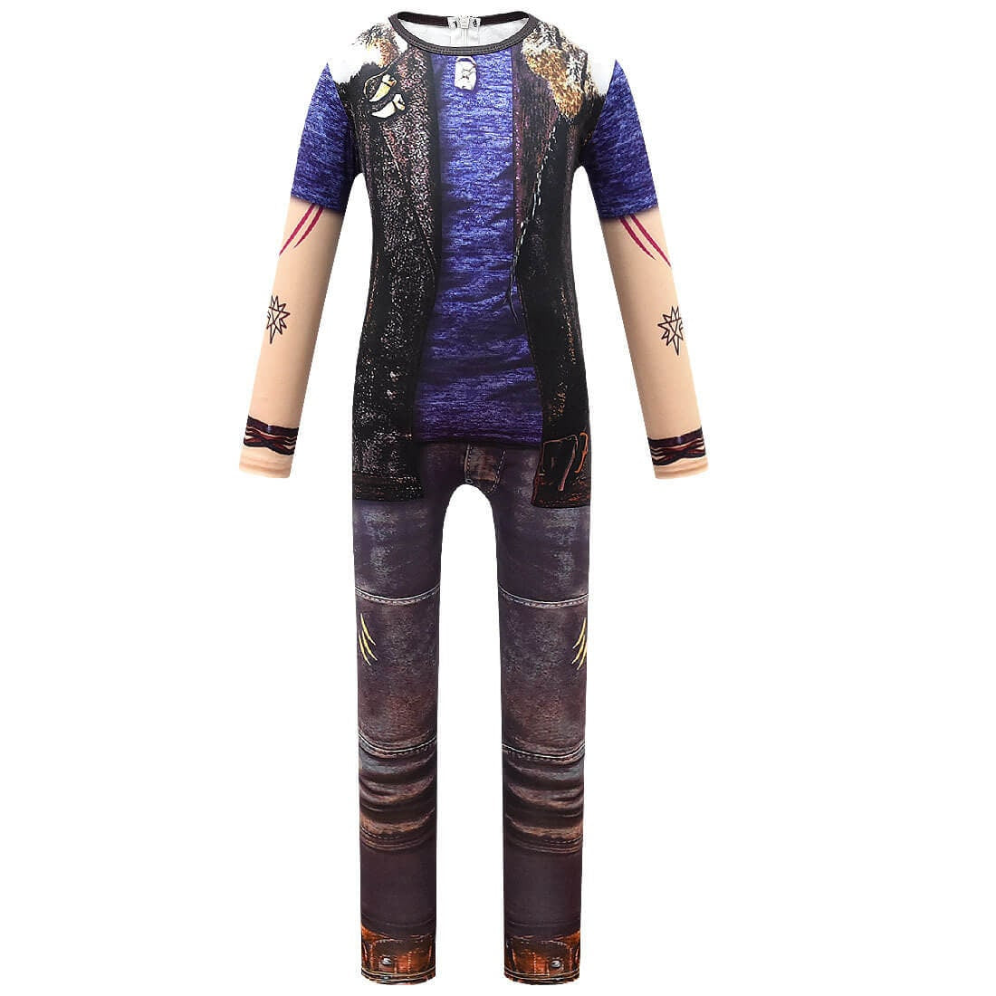 Kids Costume Zombie Cosplay Jumpsuit Dress Up Outfit