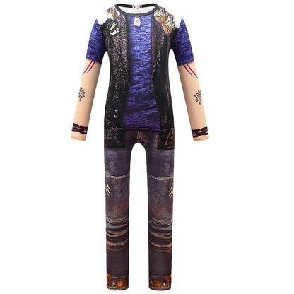 Kids Costume Zombie Cosplay Jumpsuit Dress Up Outfit