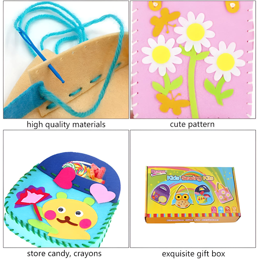 Kids Craft Kit Felt Bag Sewing Set Creative DIY Projects