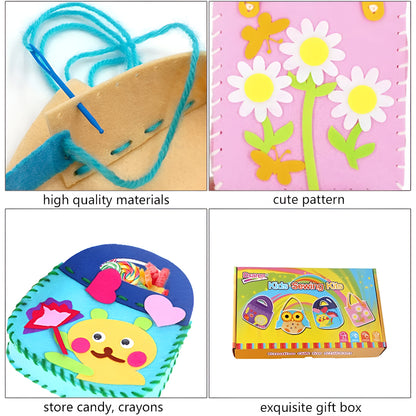 Kids Craft Kit Felt Bag Sewing Set Creative DIY Projects