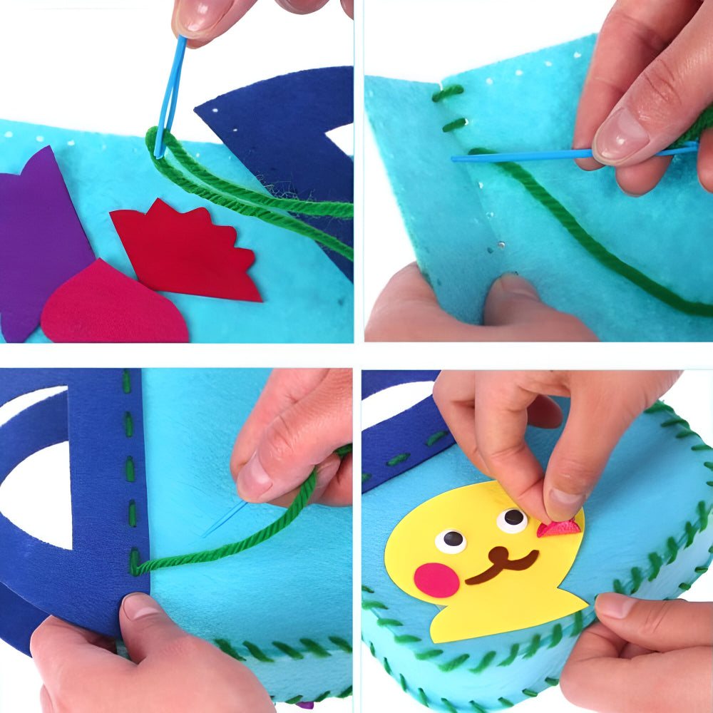Kids Craft Kit Felt Bag Sewing Set Creative DIY Projects
