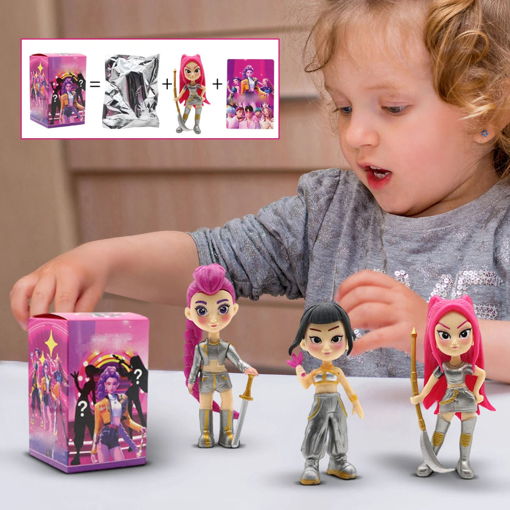 Kinder Puppen Set Chibi Stil PVC Figuren Dekorative Anzeige