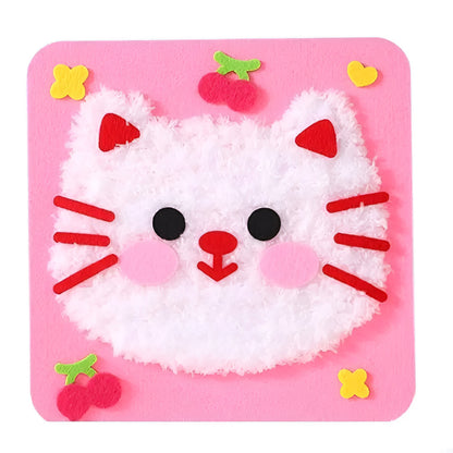 Kinder Stickerei Bastelset DIY Tier Kunst Kreativer Spaß Set
