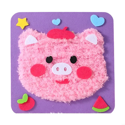 Kinder Stickerei Bastelset DIY Tier Kunst Kreativer Spaß Set