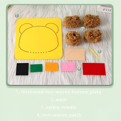 Kinder Stickerei Bastelset DIY Tier Kunst Kreativer Spaß Set