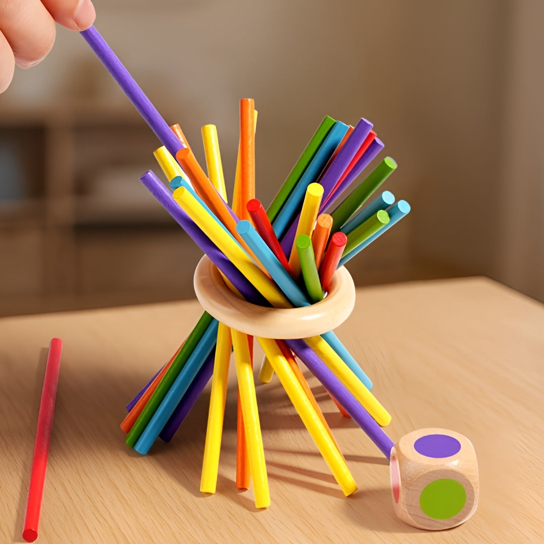 Kids Game Balance Wooden Stacking Stick Learning Activity