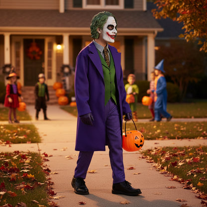 Kids Halloween Costume Clown Villain Dress Up Outfit