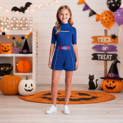 Kids Halloween Costume Zombie Cheerleader Outfit Dress Up Set