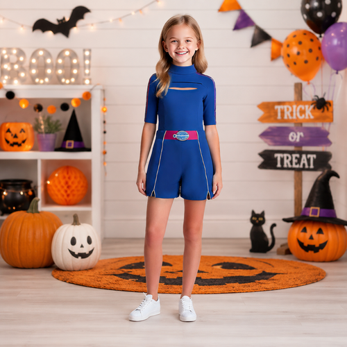 Kids Halloween Costume Zombie Cheerleader Outfit Dress Up Set