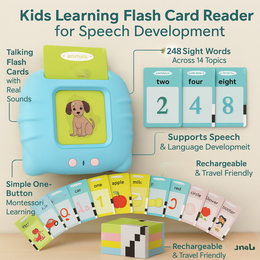 Kinder Lernkartenleser Montessori Bildungs-Spielzeug