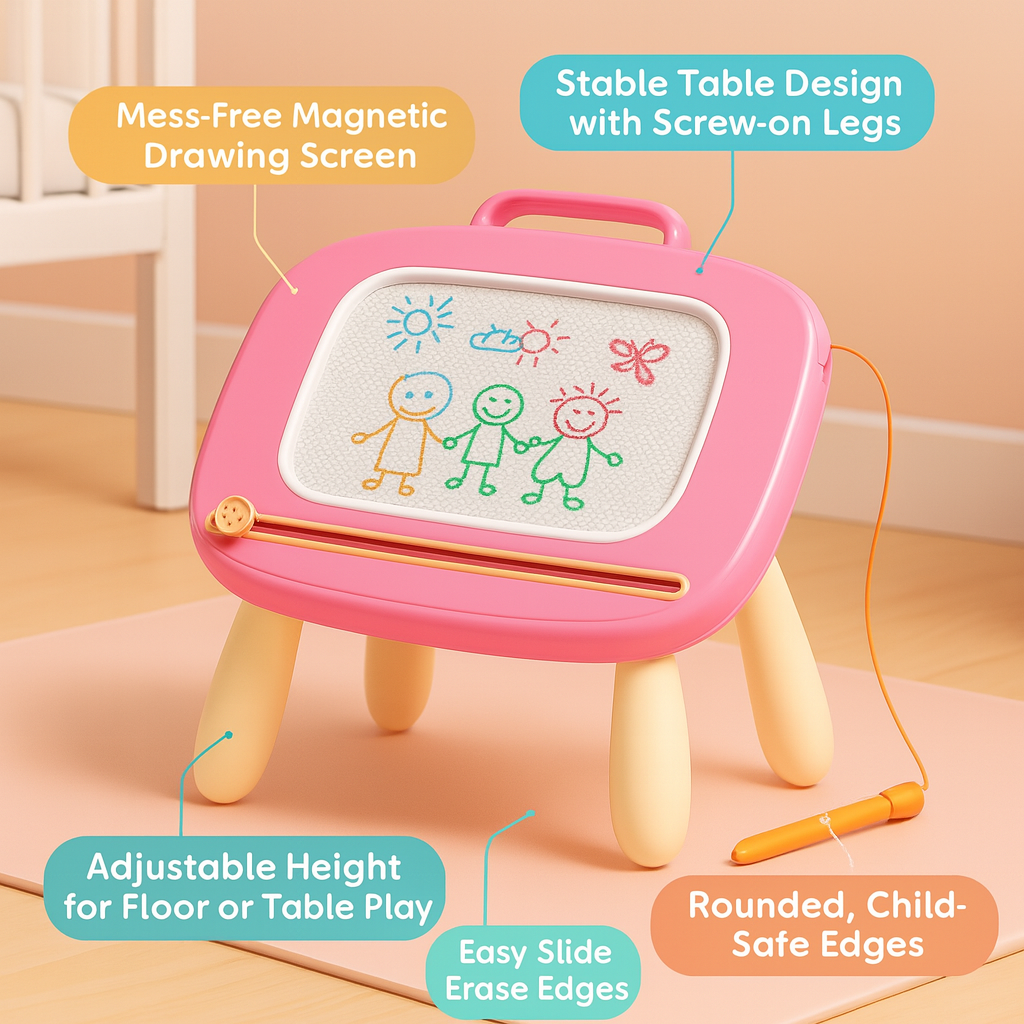 Kinder Magnetisches Zeichenbrett Krabbel Tisch Kunst Lernspielzeug