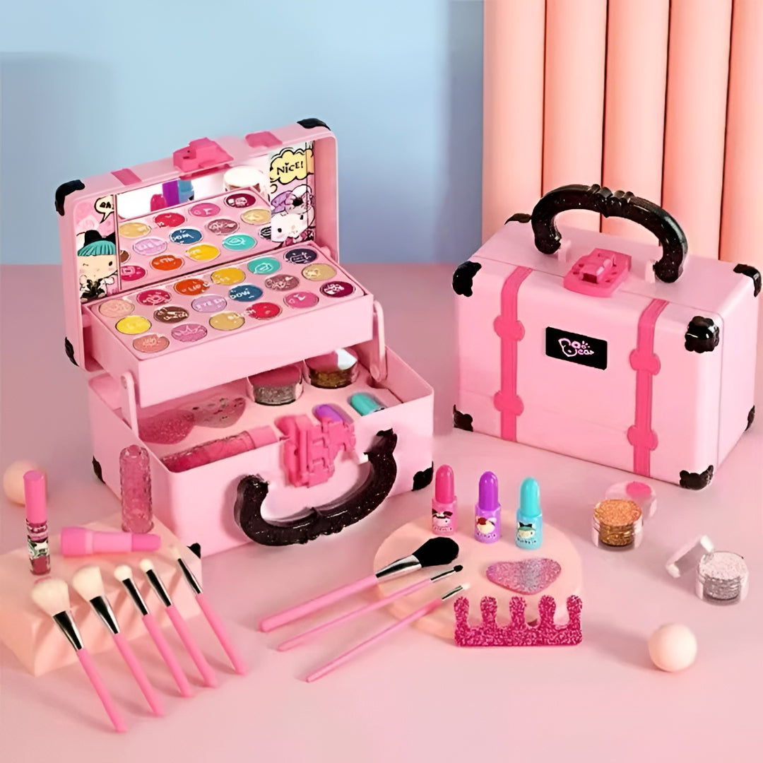 Kids Makeup Kit Pretend Play Beauty Case Set