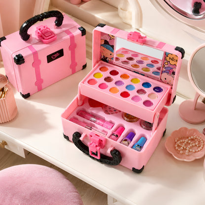 Kids Makeup Kit Pretend Play Beauty Case Set
