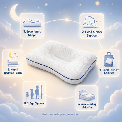 Kids Pillow Posture Support Sleep Cushion